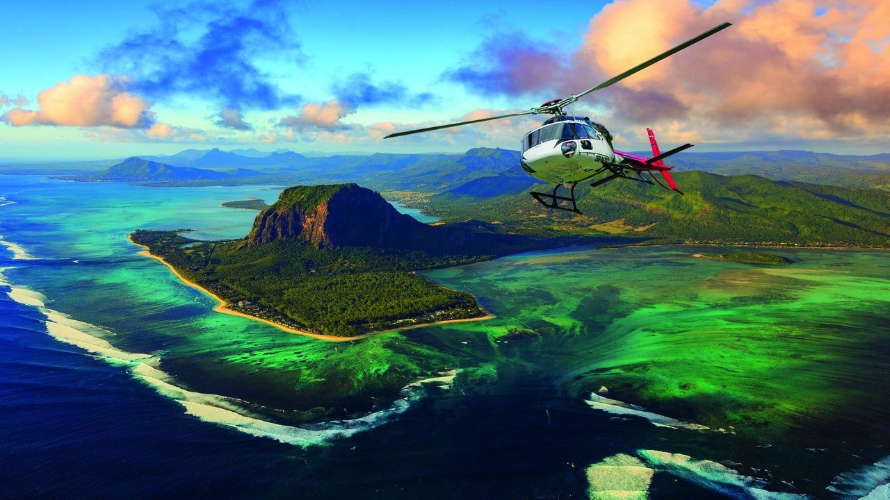 helicopter tour mauritius